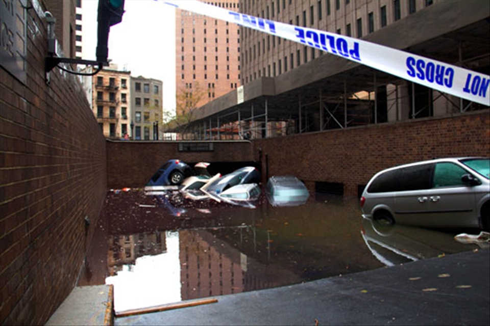 Underground parking garage, New York City; Digital; October 2012