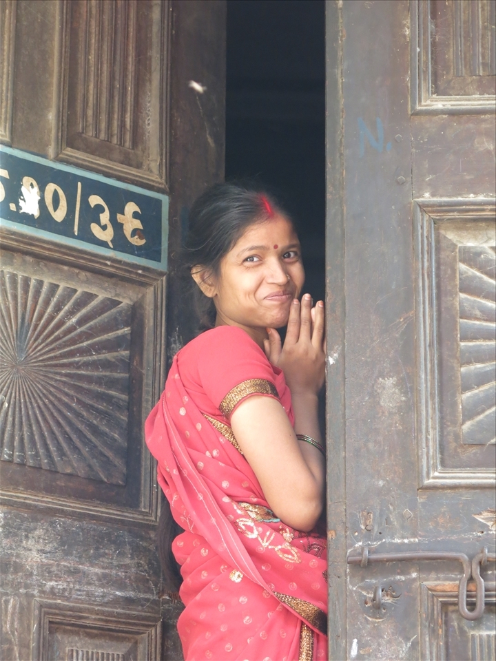 She rarely steps outside. Though unexpected, she couldn't hide her smile