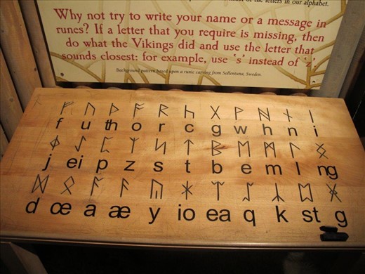 Viking runes, straight lines that can be etched in wood or stone, nothing horizontal since that could be confused with the grain in wood.
