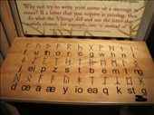 Viking runes, straight lines that can be etched in wood or stone, nothing horizontal since that could be confused with the grain in wood.: by anijensen, Views[503]
