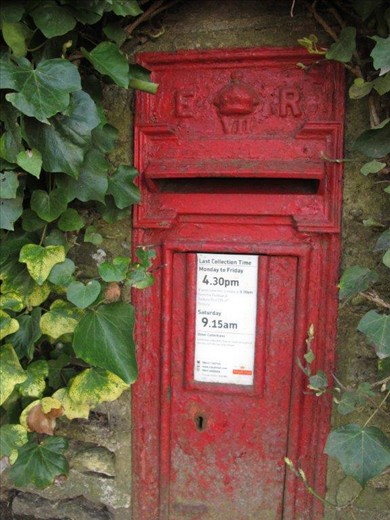 Edwardian mailbox, over 100 years old and still in daily use.