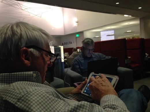 Writing the first blog entry at the Atlanta airport.