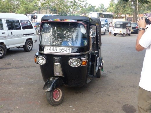 Souped-up three-wheeler cab in Colombo, Sri Lanka