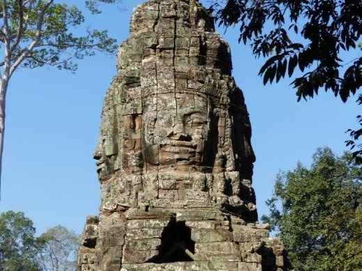 Four faces of Buddha on this tower.