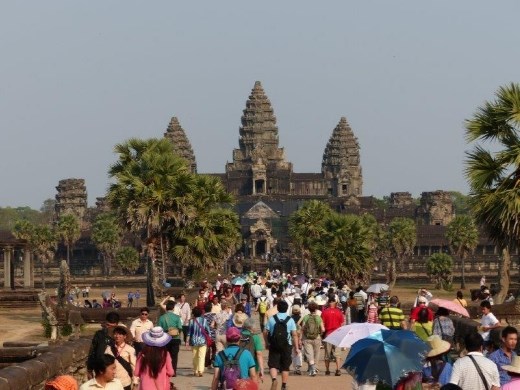 Approaching Angkor Wat