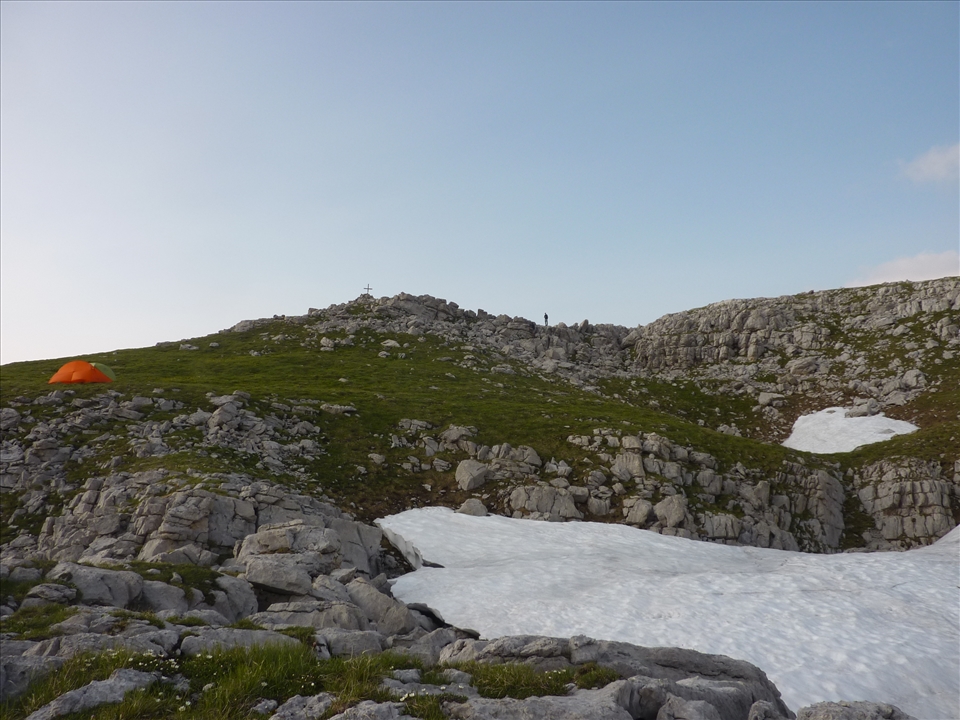 This is our Grand Bargy, a mountain summit (2301m) in French Alps. I can't even count how many times we bivouacked there. 