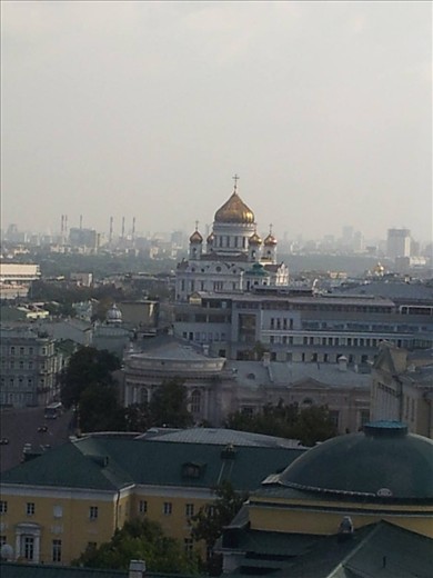 View of Moscow from terrace of Ritz Carlton