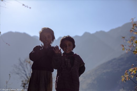 The innocence of Garhwal, against the setting sun
