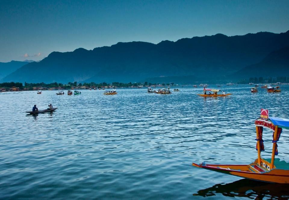 The blue hour at Dal Lake
