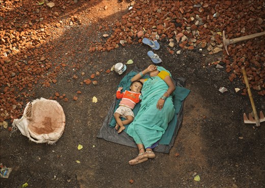 In between the beginning of road construction 