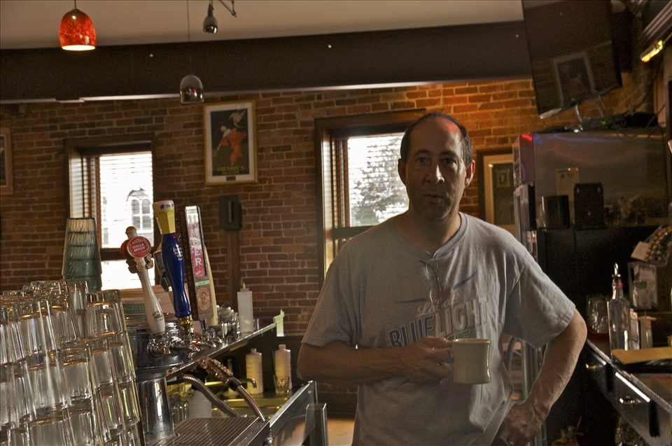 My dad, the face of the local bar and restaurant most popular in Kent.