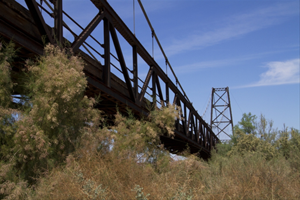 Up close and personal McPhaul Swinging Bridge, Yuma