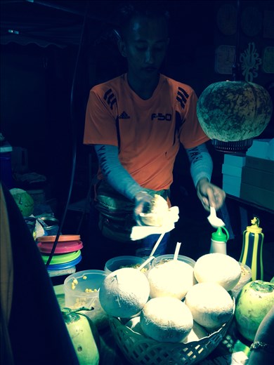 He made the Coconut shake in Bazar Karat, he's the MAN!