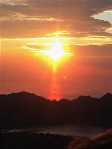 The beautiful sunrise from Mt. Batur.