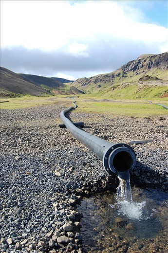 The fragile geothermal areas near Hveragerði are being exploited to produce electricity at the Hellisheiði power station.
