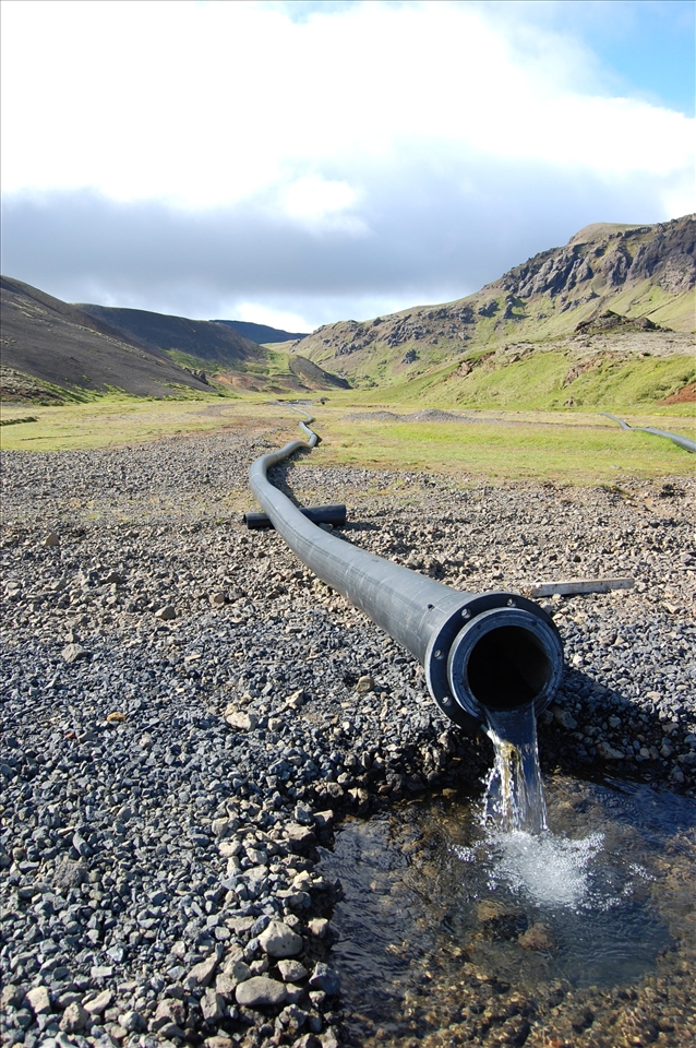 The fragile geothermal areas near Hveragerði are being exploited to produce electricity at the Hellisheiði power station.