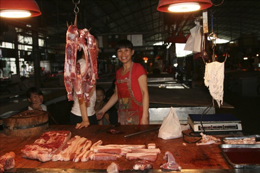 Butcher’s shop Chinese style. 