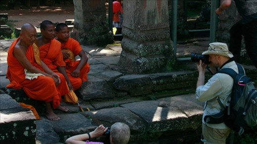 Invasion of the photograhers at Ankor Wat