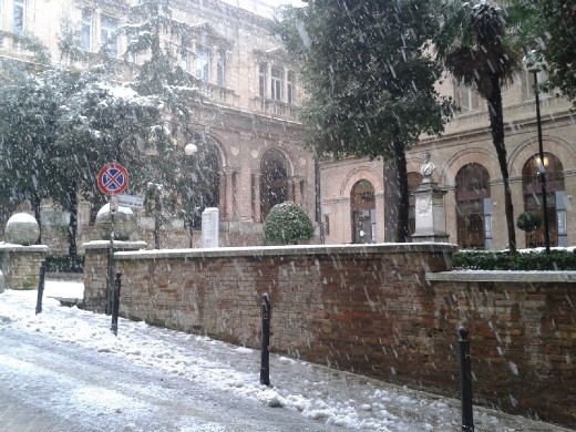 Snowfall in Macerata Snowfall