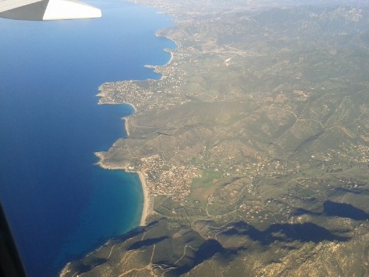 Sardinia from the aeroplane
