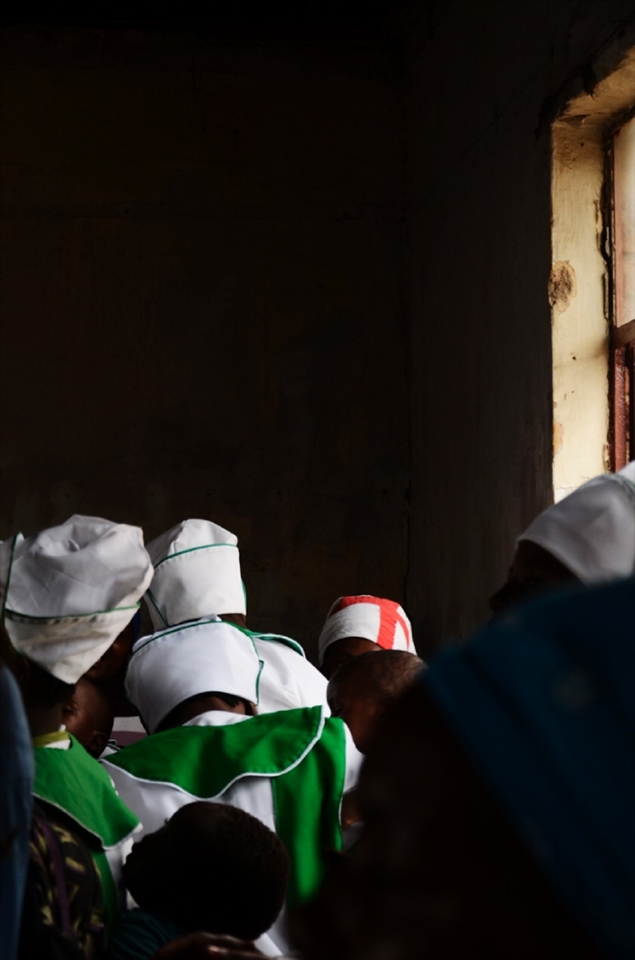 We were invited to come inside a little house, were these women and men in beautiful clothing were having a traditional baptism. Everyone was singing and dancing, such a wonderful moment to be there.