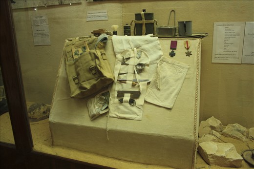  contents of a British soldier's pack,Britain hall,Al Alamein military museum