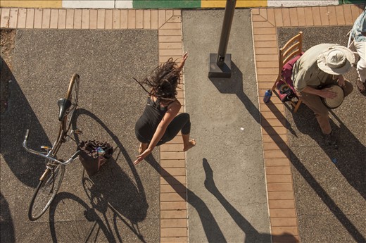 Berkeley, CA every saturday and sunday at the flea market people gather to dance