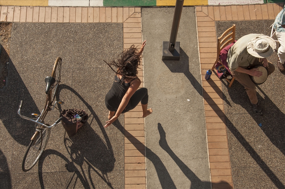 Berkeley, CA every saturday and sunday at the flea market people gather to dance