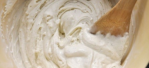 Garlic ice cream in progress...