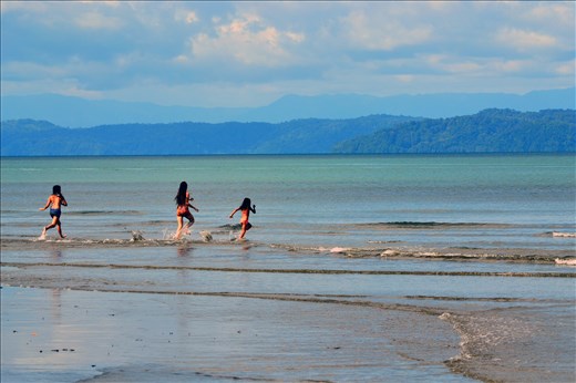 Exploring the beaches in Costa Rica.