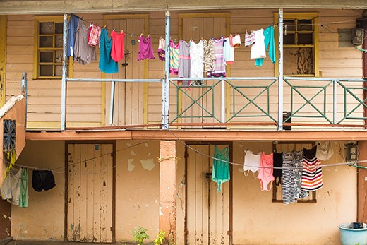 San Andrés typical architecture once built by the natives in community 