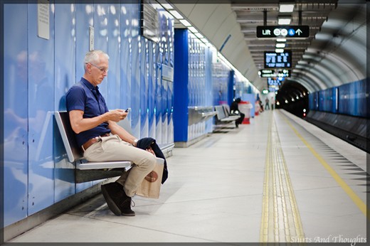 A man who is communicating. I wonder to whom, and what news he is discussing. 