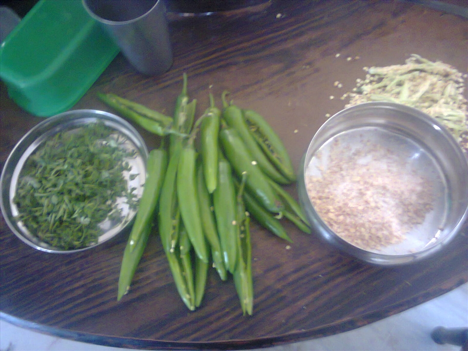 Green chili and the mirchi masala