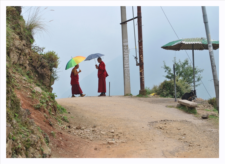 I knew I had gathered strength to end it and relive again. I had realized that there is nothing permanent around us, infact impermanence surrounds us everywhere. Now I knew that if something had changed and I am here, it will change again and I will be somewhere else. It will end. Change is the only constant thing.  There is this space between imagination and attainment that may only be traversed by my longing. And now, I am here, I know where is my destination. And the journey now looks more beautiful and insightful than the destination. I stepped forward and then continued walking with those two buddhist monks.