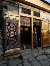 There aren't many people but everyday this woman guards the entrance to her shop: by arantha, Views[302]