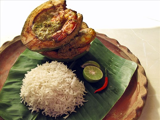 The perfect Daab Chingri. Spicy, delectable and mind-bogglingly scrumptious!