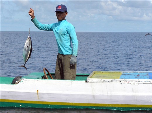 I got the bait. One-line fishing method to catch the fish is the best way for Ba