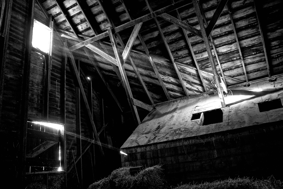 Rays of light in the Hay Loft.