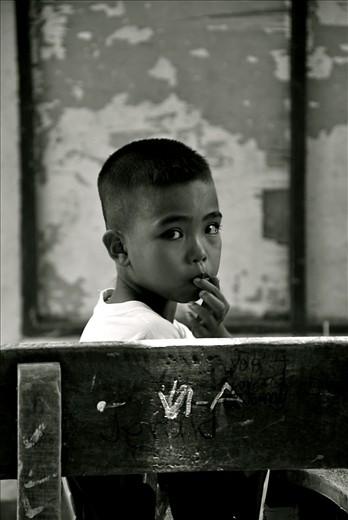 Waiting for his turn