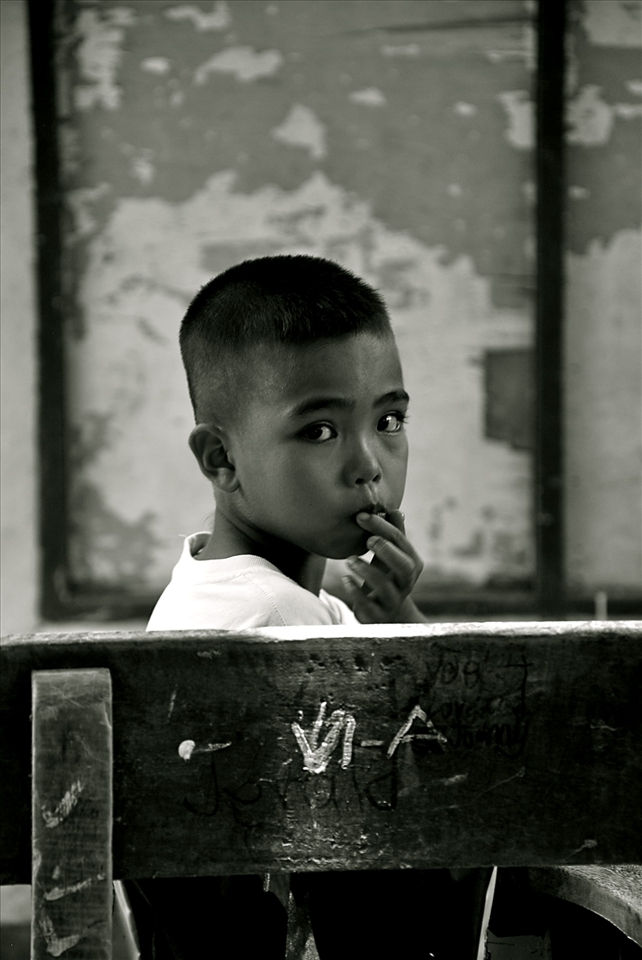 Waiting for his turn