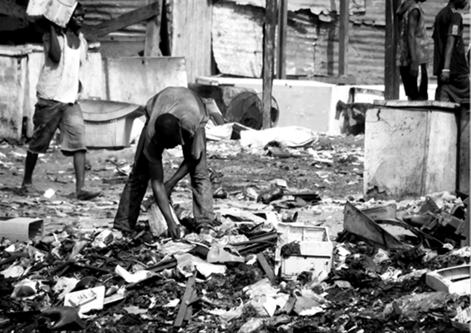 Agbogbloshie is known for legal & illegal dumping of electronic-waste.