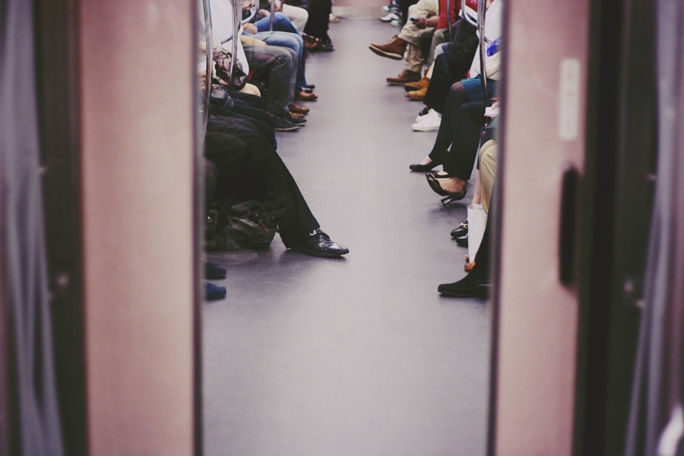 Late train from Koenji. Every seat taken. Alone in a big city. But it felt like even they were absolutely alone. Neat solitude.