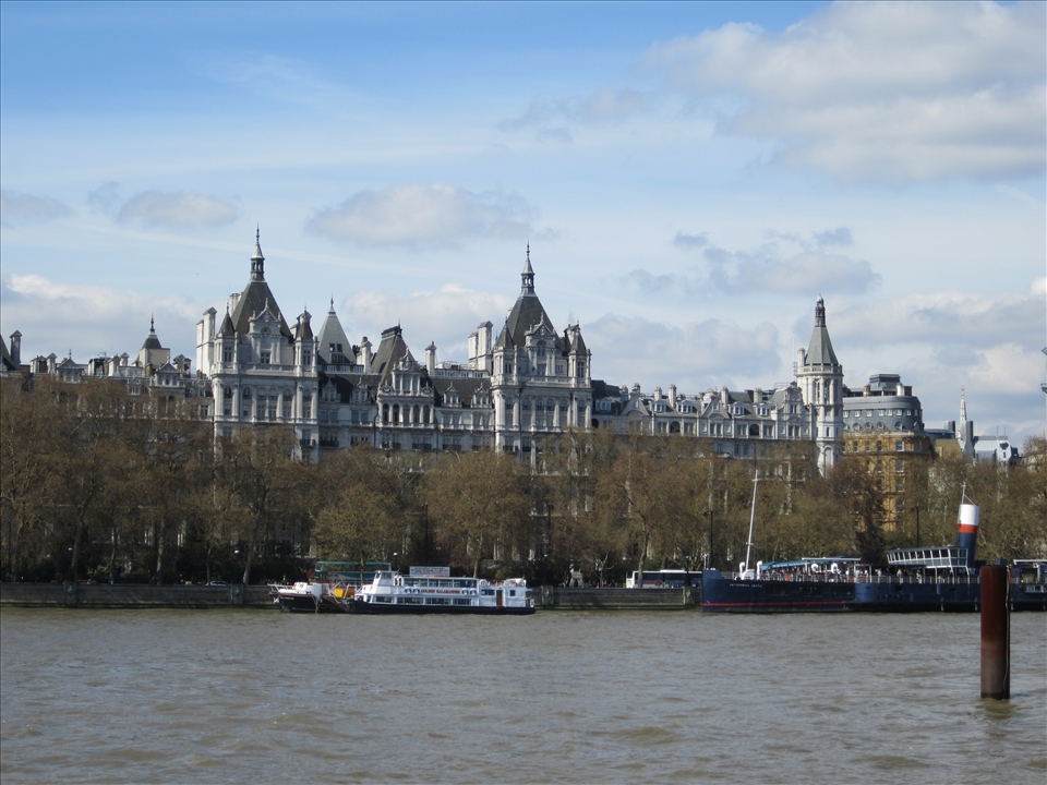 Looking back across the Thames