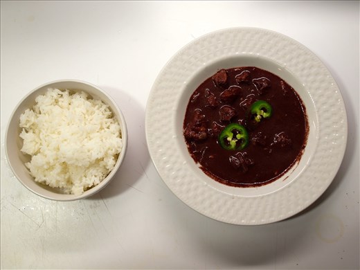 Serve with rice and peppers. Masarap!