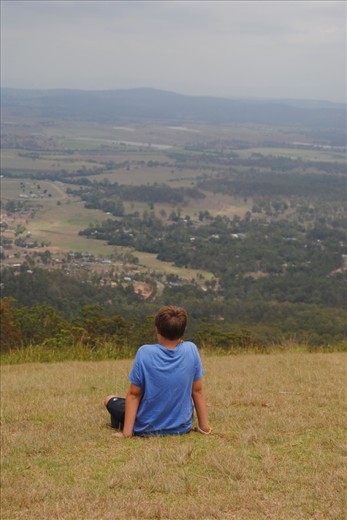 I've lived in Canungra near Tamborine Mountain for years now, and gone to school on the Mountain but I have never really taken the chance to actually explore and just enjoy the place.  I took my younger cousin and brother up for a field trip to enjoy the scenes that we had missed.
Having lived in the city his whole life my cousin was used to high places and views, but he hadn't seen a view quite like this one before.  He was so relaxed and happy, just looking out over the valley.