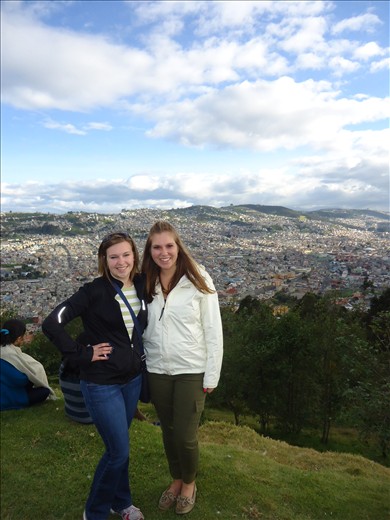 With Margaree overlooking Quito