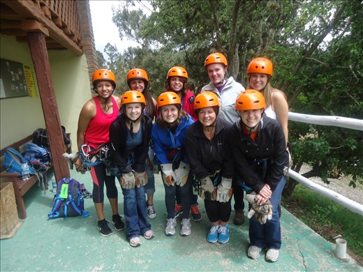 The group of us that went zip-lining!