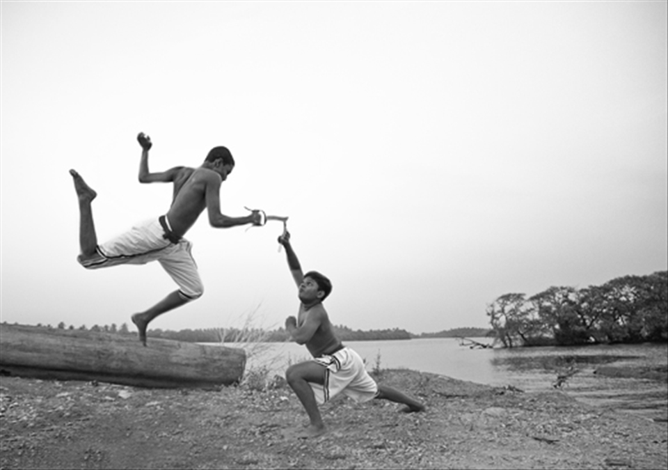 children practicing martial  arts - Kerala 