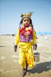 kid dressed up as Krishna - kumbh mela  : by ashwinkoushan, Views[750]