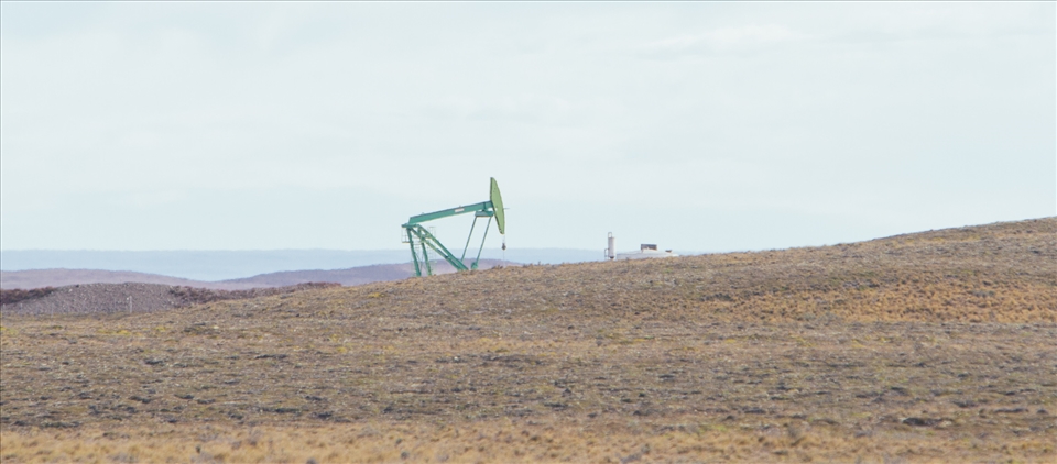 Tierra del Fuego bears the scars of natural gas and petroleum exploration.   Chile has always been nervous about its reliance on neighbouring countries, particularly Argentina, for it's non-renewable energy resources.  

From the 1940's Tierra del Fuego accounted for the vast majority of Chile's fossil fuel production and was considered particularly important at the time as renewable energy sources, which have now become a significant and sustainable source of Chile's energy, were far less developed.  From the regions economic heyday in the mid to late twentieth century the countries focus on renewable energy and less productive reserves have reduced the physical presence of this part of the regions past.  However its legacy is still very visible, as you can see from this image of one of the many remaining on-shore oil wells.